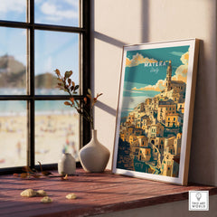 Matera Travel Poster