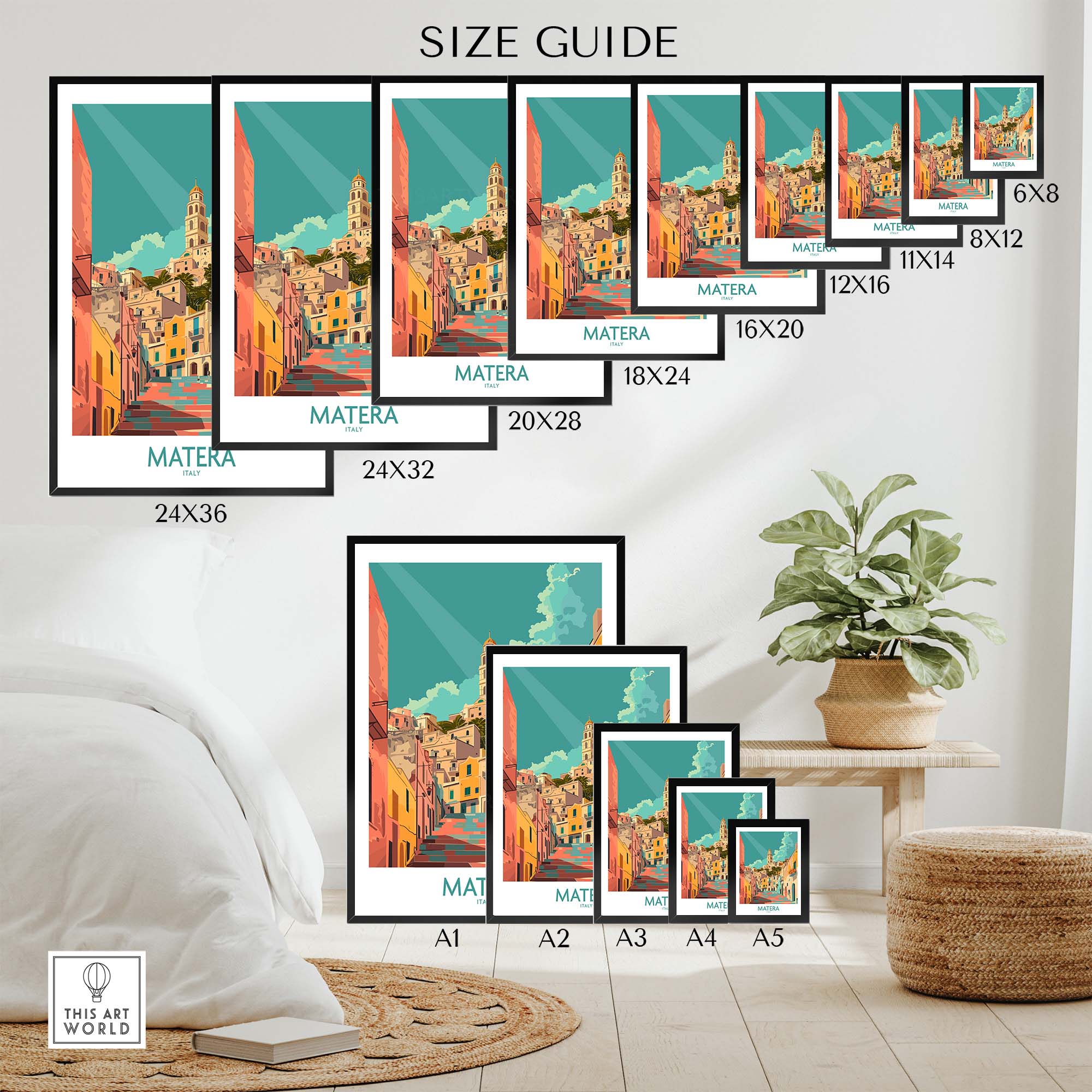 Matera Travel Print Italy