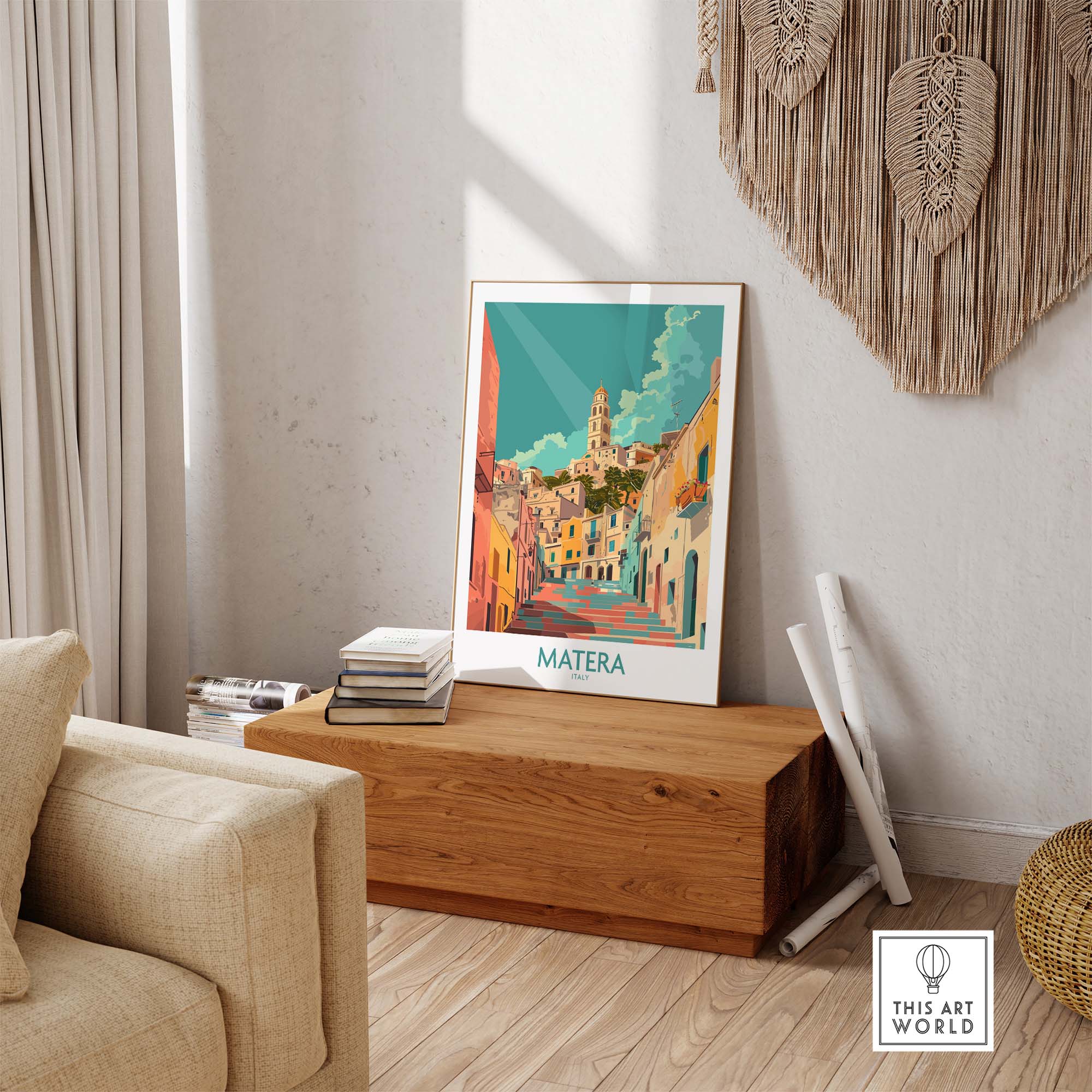 Matera Travel Print Italy