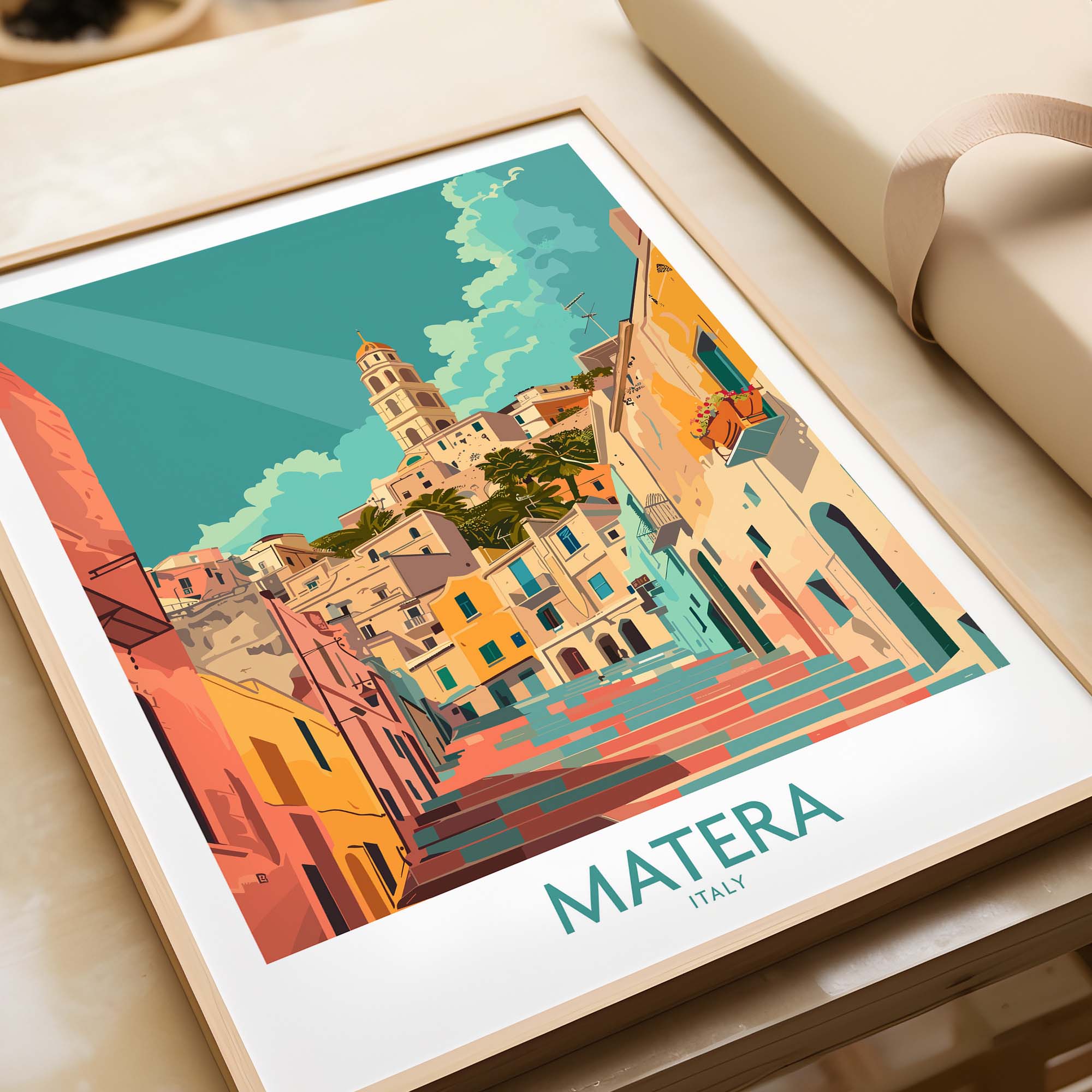 Matera Travel Print Italy