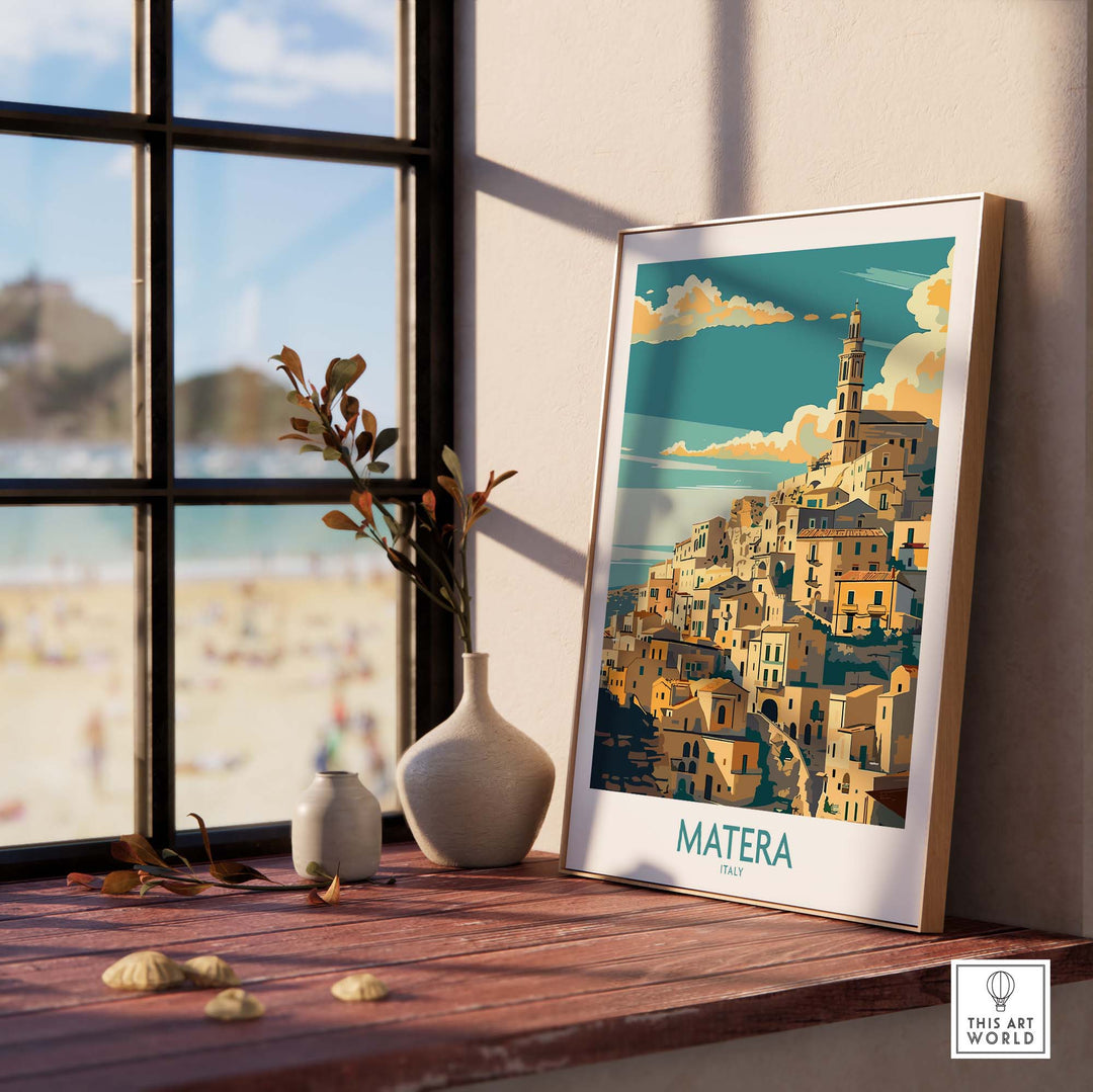 Matera Italy Poster - Captivating Wall Art Print Elevating Home Decor with Historic City’s Stunning Views