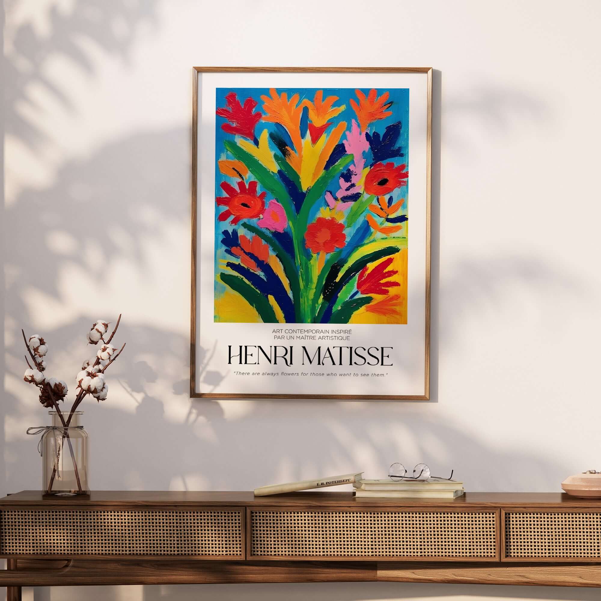 Matisse Art Prints - Abstract Floral Bouquet Print featuring a vibrant floral artwork by Henri Matisse.