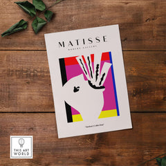 Matisse Art Prints -Abstract Head Jazz Series Colorful Blocks Wall Art poster with bold colors and abstract shapes.