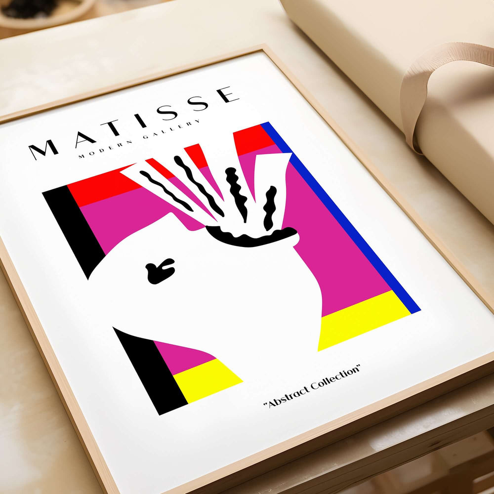 Matisse Art Prints -Abstract Head Jazz Series Colorful Blocks Wall Art featuring a striking abstract design.