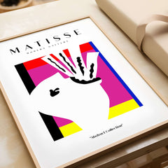 Matisse Art Prints -Abstract Head Jazz Series Colorful Blocks Wall Art featuring a striking abstract design.