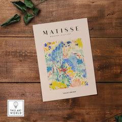 Matisse Art Prints - Abstract Vibrant Landscape Painterly Poster featuring vibrant colors and dynamic brushstrokes.