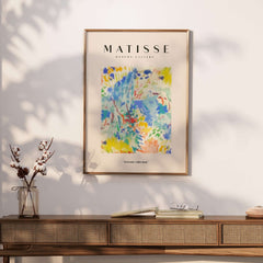 Matisse Art Prints - Abstract Vibrant Landscape Painterly Poster displayed on wall in stylish interior setting.