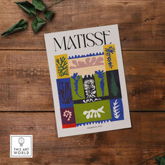 Matisse Amphitrite 1947 Abstract Patchwork Poster Print featuring vibrant colors and abstract shapes.