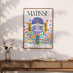 Matisse Apollon 1953 Decorative Cut Out Wall Art Print displayed in a stylish living room setting.
