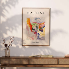 Matisse Art Prints - Abstract Fauvist Poster framed wall art featuring vibrant colors and abstract forms.