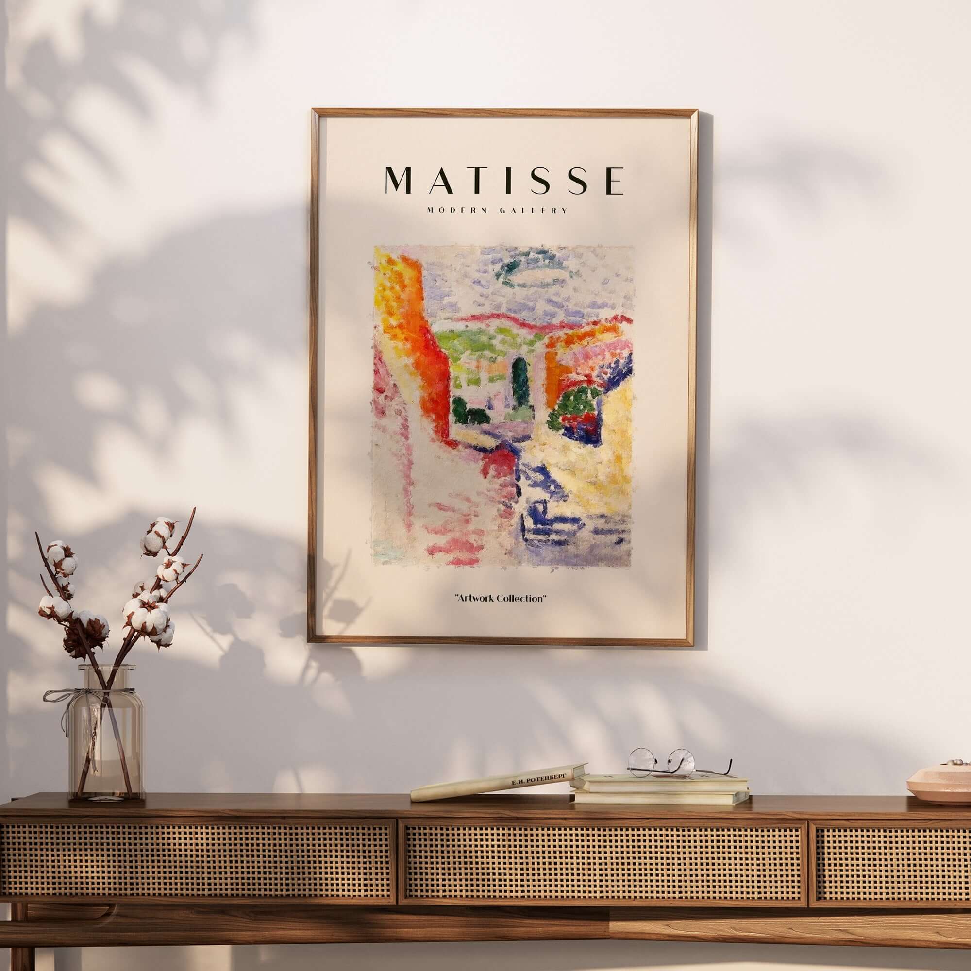 Matisse Art Prints - Abstract Fauvist Poster framed wall art featuring vibrant colors and abstract forms.