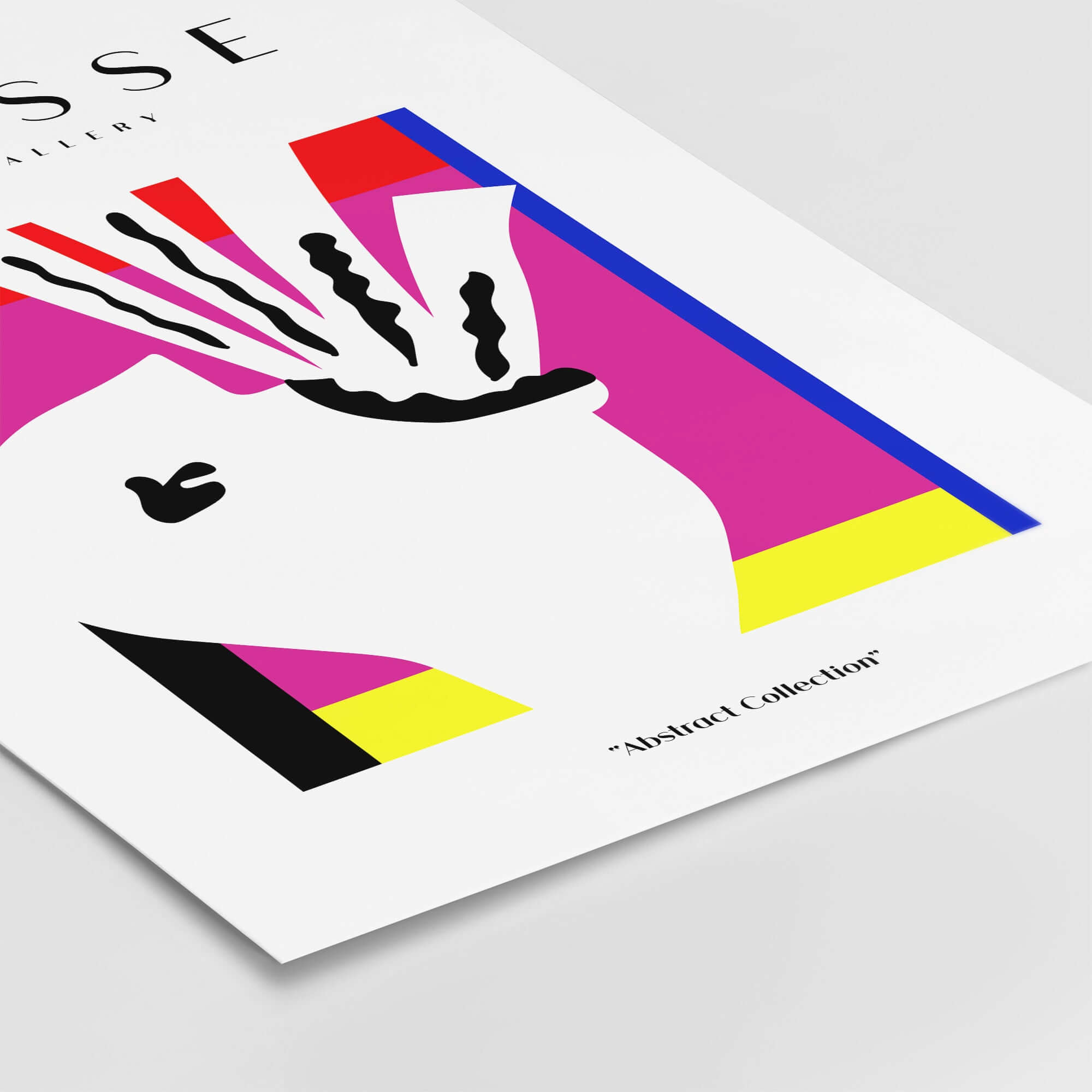 Matisse Art Prints -Abstract Head Jazz Series Colorful Blocks Wall Art featuring a bold abstract design with vibrant colors.