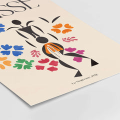 Matisse Art Print - La Négresse 1952 Poster featuring abstract figures and colorful floral shapes.