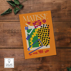 Matisse Art Print - Les Codomas Jazz 1947 Abstract Cut Out Art Poster featuring bold colors and geometric shapes.