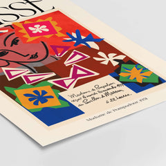 Matisse Art Print Madame de Pompadour 1951 Abstract Collage Poster featuring vibrant colors and dynamic shapes.