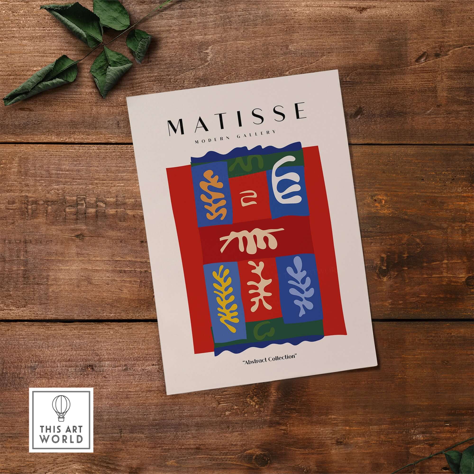 Matisse Art Prints - Patchwork Shapes Composition Poster showcasing bold colors and abstract shapes on a minimalist background.