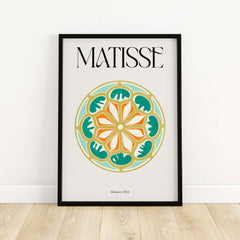 Matisse Art Print Rosace 1954 Rose Window Geometric Art Print featuring a vibrant circular pattern.