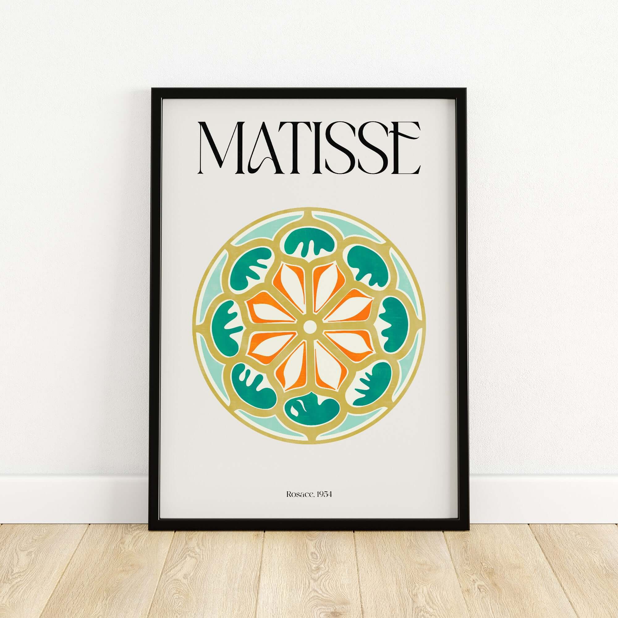 Matisse Art Print Rosace 1954 Rose Window Geometric Art Print featuring a vibrant circular pattern.