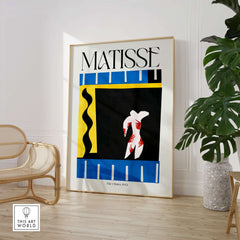 Matisse Art Print - The Clown 1943 Jazz Series Abstract Figure Poster displayed in a stylish interior setting.