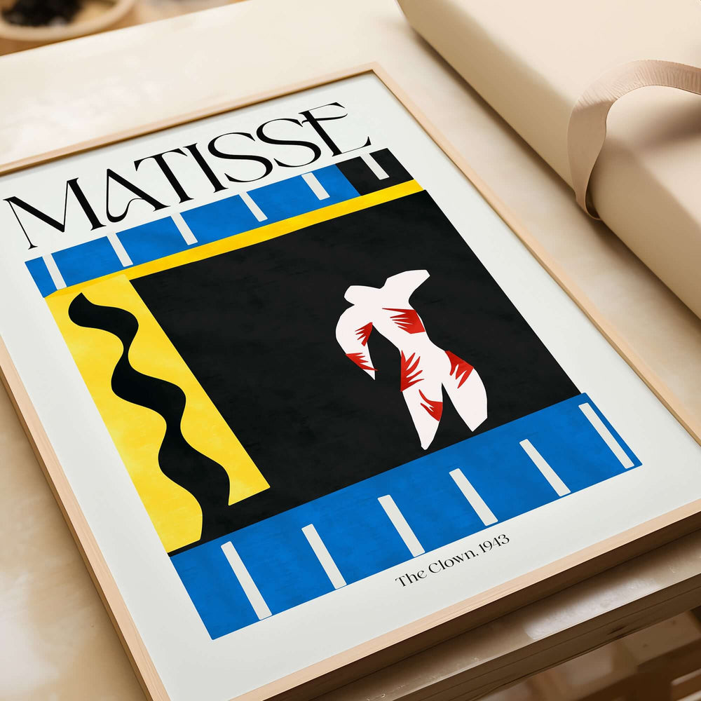 Matisse Art Print - The Clown 1943 Jazz Series Abstract Figure Poster showcasing abstract figure with bold colors.