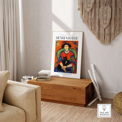 Matisse Art Prints - Woman with Black Cat Interior Poster featuring a cozy scene with a woman and cat.