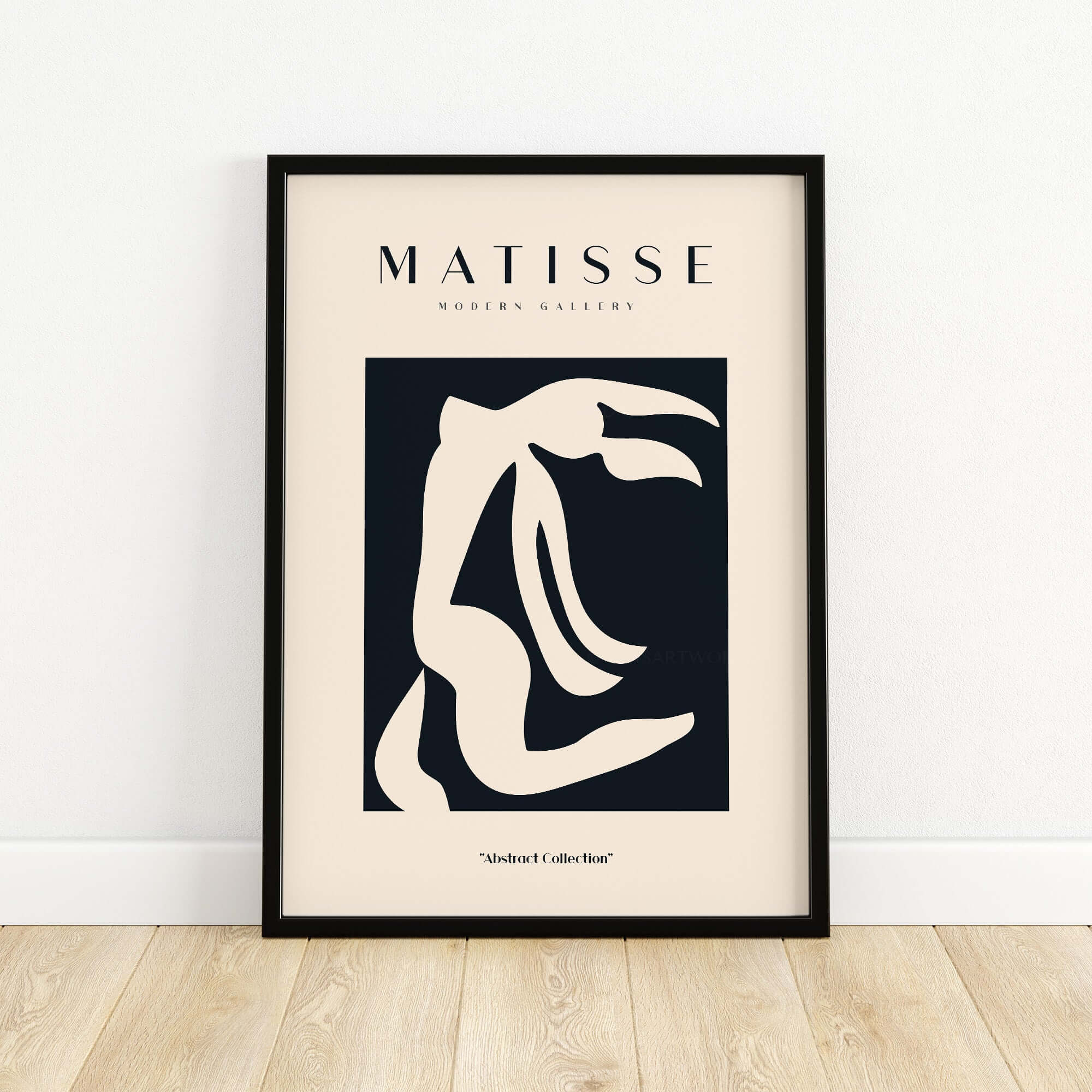 Matisse Art Prints - Abstract Organic Figure Cut Out Print featuring a minimalist art piece with bold shapes.