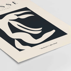 Matisse Art Prints - Abstract Organic Figure Cut Out Print featuring black cut-out figure on beige background.