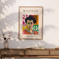 Matisse Art Prints - Abstract Portrait Poster featuring colorful portrait art and vibrant abstract background.