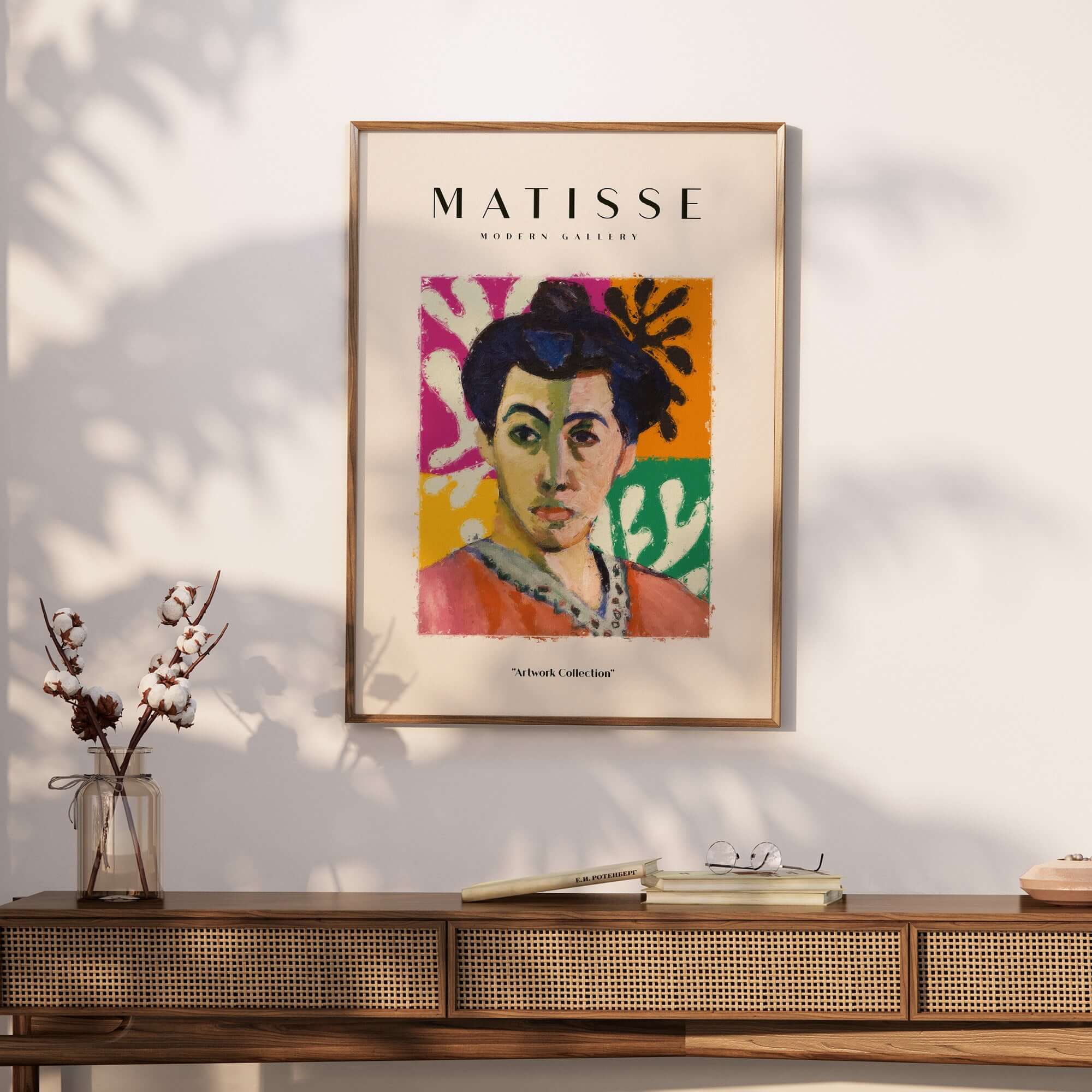 Matisse Art Prints - Abstract Portrait Poster featuring colorful portrait art and vibrant abstract background.