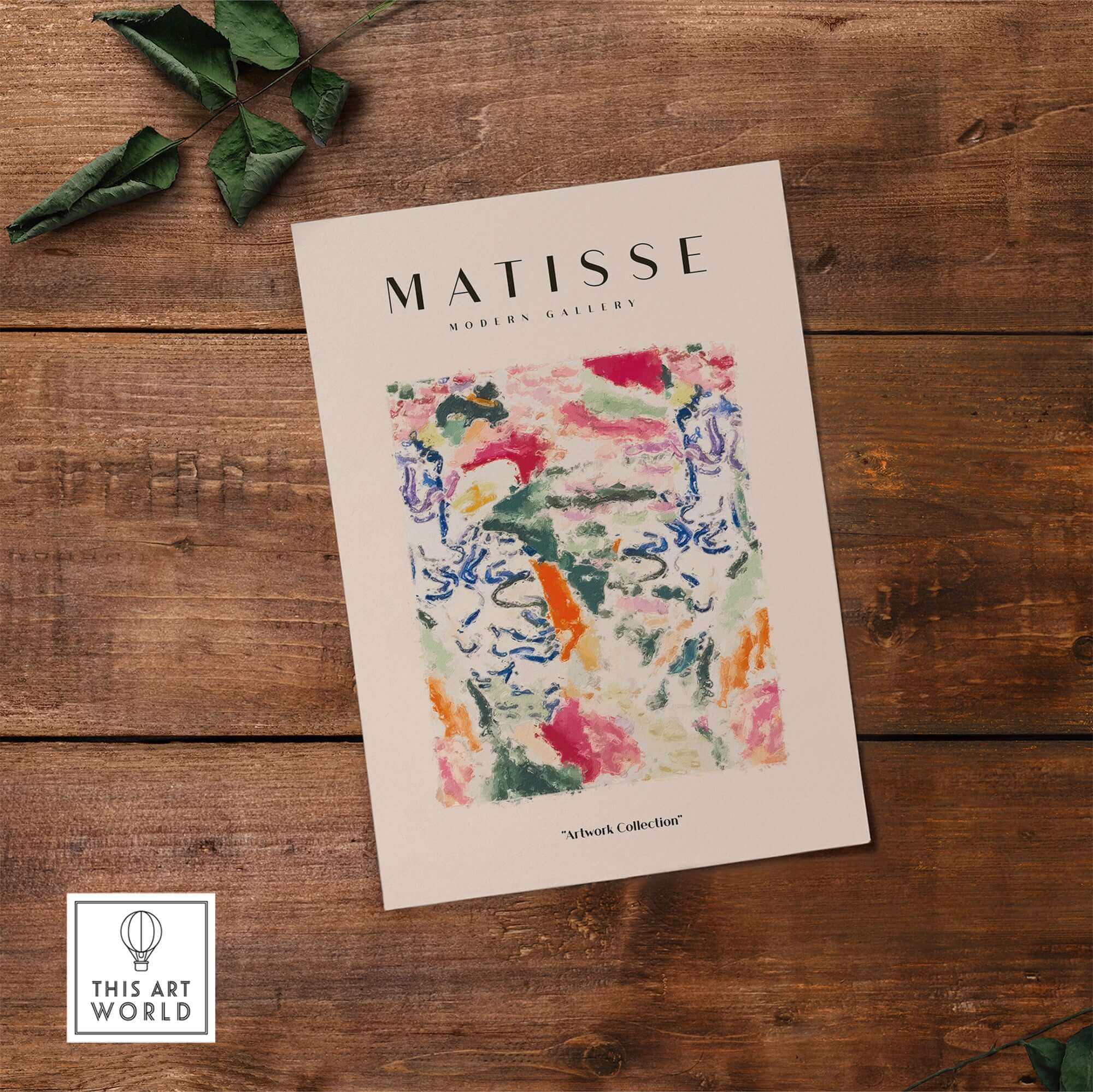 Matisse Art Prints - Abstract Expressive Swirls Colors Wall Art featuring vibrant colors and textures on a gallery display.