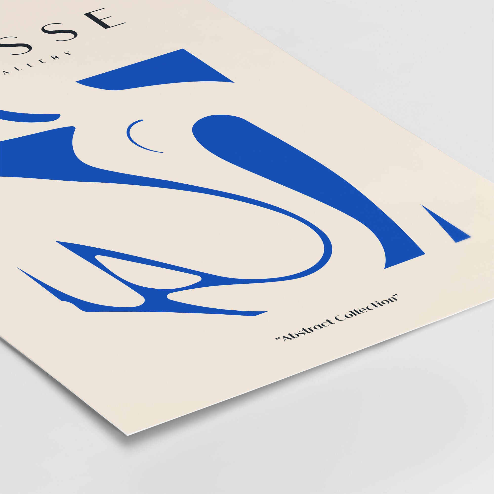 Matisse Art Prints - Blue Nude Abstract Cut Out Wall Art showcasing an abstract cut-out design in vibrant blue.