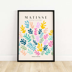 Matisse Art Prints - Colorful Abstract Botanical Scatter Poster featuring vibrant coral-like shapes and colorful designs.