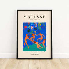 Matisse Art Prints - The Dance Figures Abstract Sky Poster featuring vibrant dance figures on blue sky.
