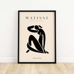 Matisse Art Prints - Figurative Lady Poster Art featuring an abstract silhouette of a seated woman.