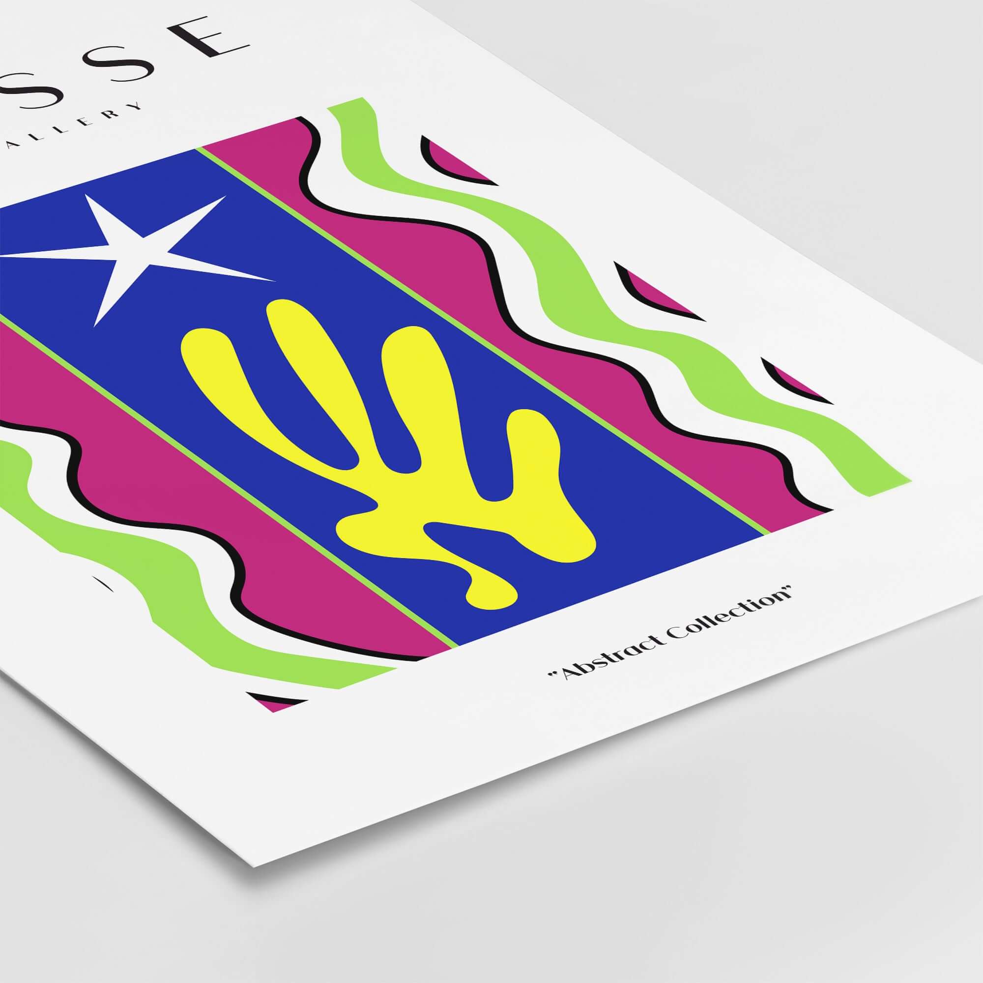 Matisse Art Prints - Jazz Abstract Star Hand Waves Poster showcasing vibrant colors and abstract shapes from the collection.