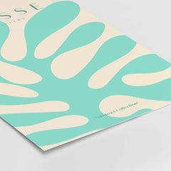 Matisse Art Prints - Mint Green Coral Abstract Seaweed Poster featuring bold mint green seaweed design.