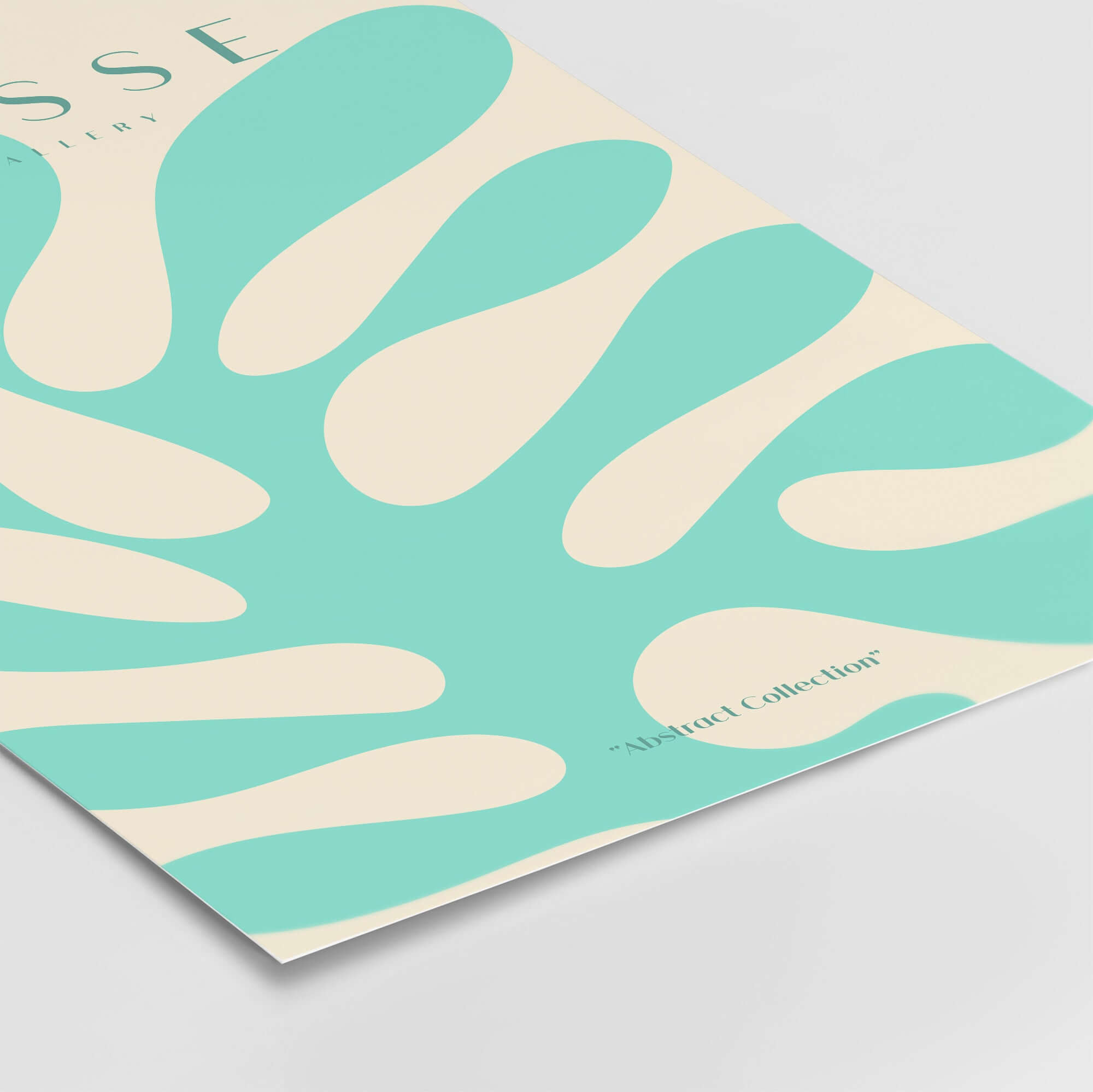 Matisse Art Prints - Mint Green Coral Abstract Seaweed Poster featuring bold mint green seaweed design.