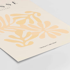 Matisse Art Prints - Pale Peach Abstract Shapes Wall Art featuring elegant overlapping shapes in beige and peach.