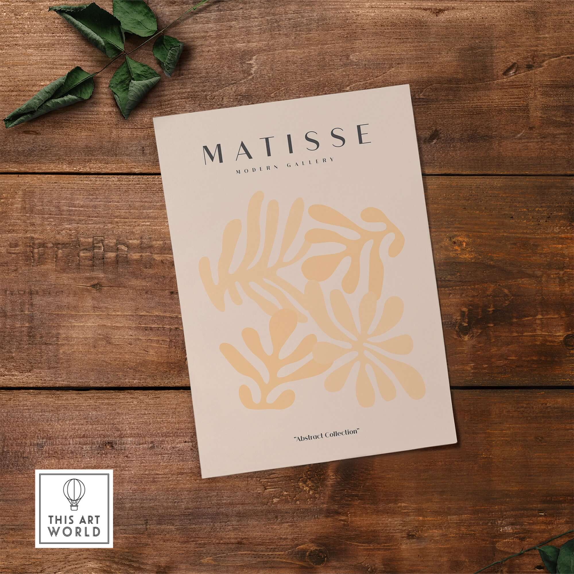 Matisse Art Prints - Pale Peach Abstract Shapes Wall Art showcasing elegant design and subtle textures.