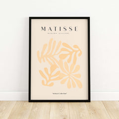 Matisse Art Prints - Pale Peach Abstract Shapes Wall Art featuring overlapping leaf shapes in pale peach.