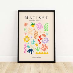 Matisse Art Prints - Playful Abstract Shapes Mix Wall Art featuring colorful botanical and geometric shapes.