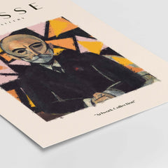 Matisse Art Prints - Portrait Man in Suit Geometric Wall Art featuring an older man in a suit with geometric background.