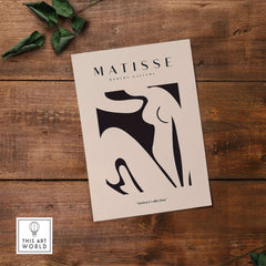 Matisse Art Prints - Black Abstract Nude Figure Poster showcasing minimalist silhouette art design.