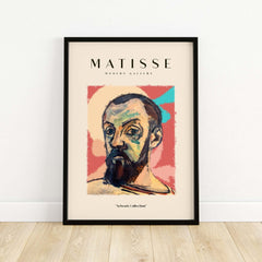 Matisse Art Prints - Expressive Self Portrait Poster featuring a bearded man with bold colors and textures.