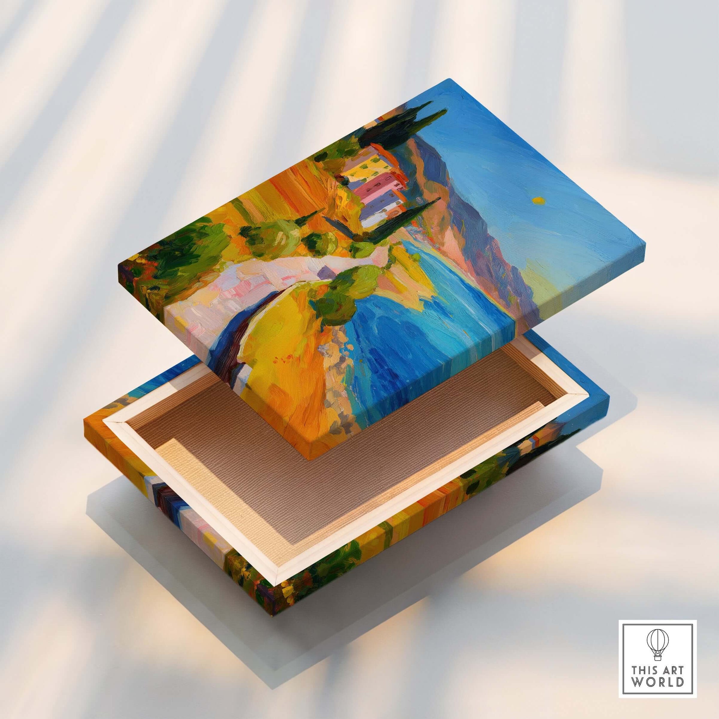 Matisse French Riviera Art Print | Mediterranean Landscape Poster decorative box showcasing colorful Mediterranean scenery.