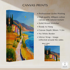 Matisse French Riviera Art Print | Mediterranean Landscape Poster showcasing details of giclée printing and canvas texture.