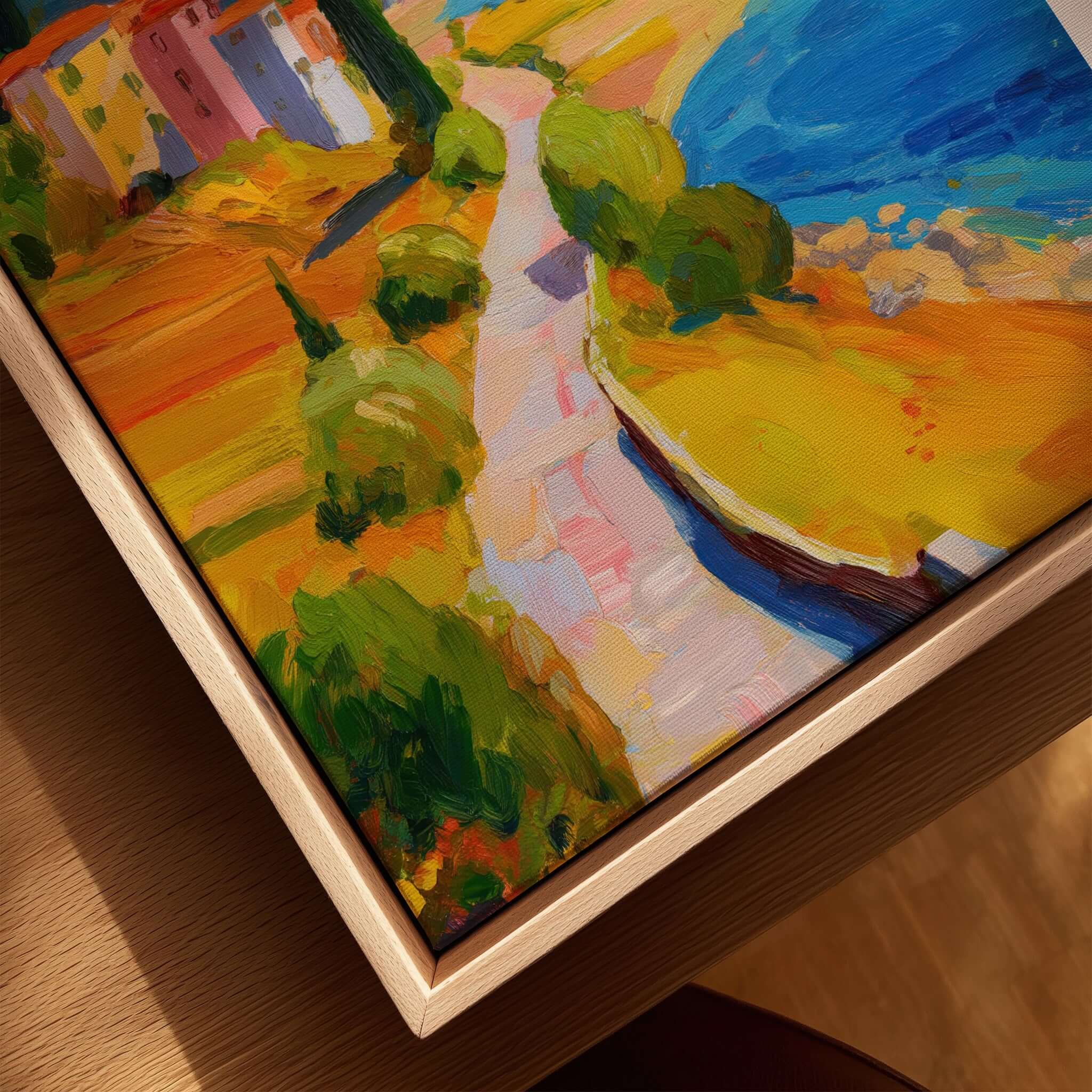 Matisse French Riviera Art Print | Mediterranean Landscape Poster featuring vibrant colors and scenic coastal path.