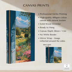 Matisse Open Window Art Print | Country View with Sheep Poster on high-quality Giclée canvas with natural texture.