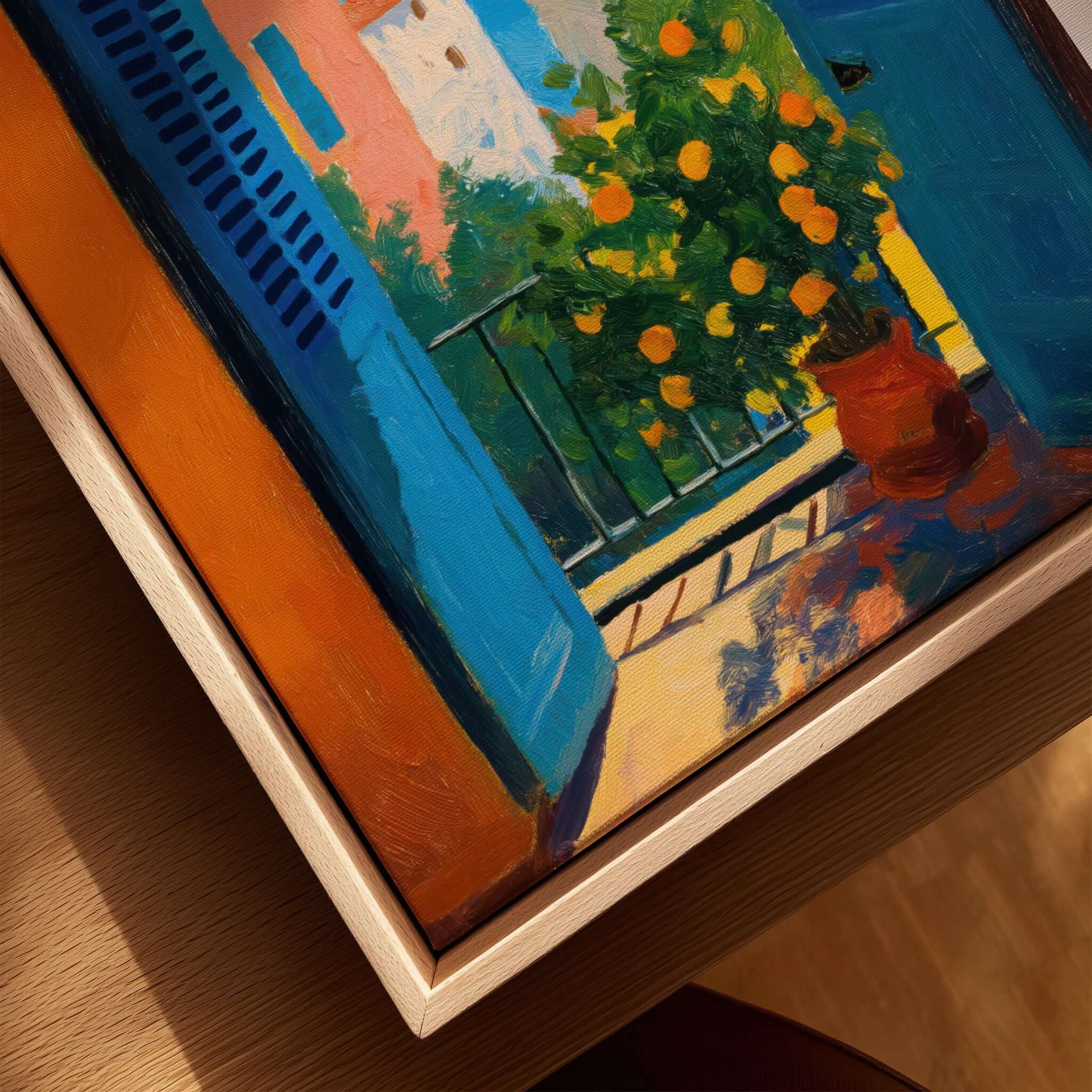 Matisse Open Window with Orange Tree Art Print | Blue Shutters Sea View Poster