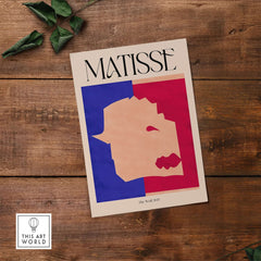 Matisse The Wolf 1947 Papiers Découpés Poster Print showcasing abstract art with bold colors and cut-out style.
